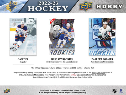 2022/23 Upper Deck SPx Hockey Hobby