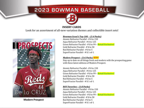 2023 Bowman Baseball 6-Pack Blaster