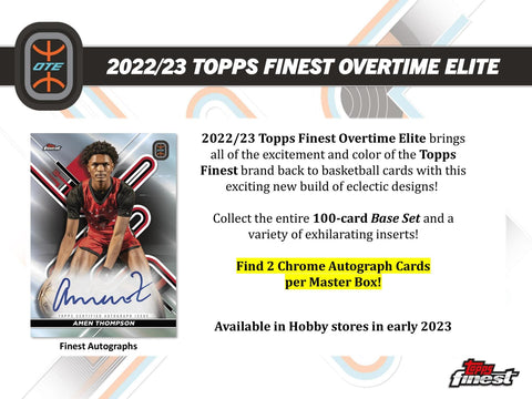 2022/23 Topps Finest Overtime Elite Basketball Hobby