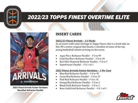 2022/23 Topps Finest Overtime Elite Basketball Hobby