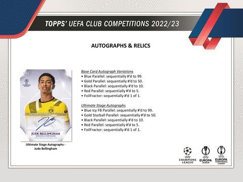 2022/23 Topps UEFA Club Competitions Soccer Blaster