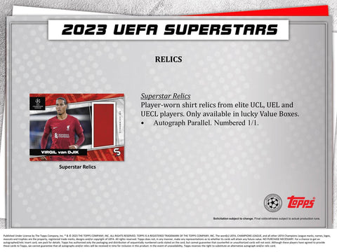 2022/23 Topps UEFA Superstars Soccer Hanger