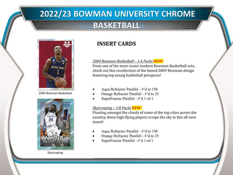 2022/23 Bowman University Chrome Basketball 7-Pack Blaster
