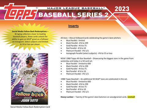 2023 Topps Series 2 Baseball 7-Pack Blaster (Commemorative Relic Card!)
