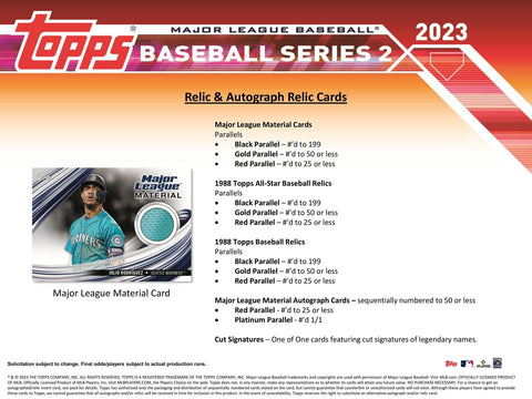 2023 Topps Series 2 Baseball 7-Pack Blaster (Commemorative Relic Card!)