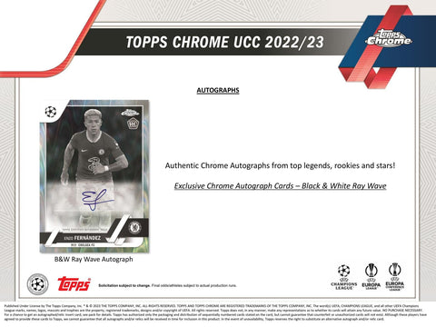2022/23 Topps Chrome UEFA Club Competitions Soccer Hobby LITE
