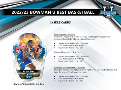2022/23 Bowman University's Best Basketball Hobby