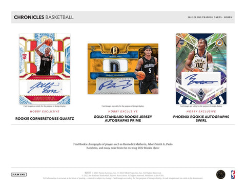 2022/23 Panini Chronicles Basketball Hobby