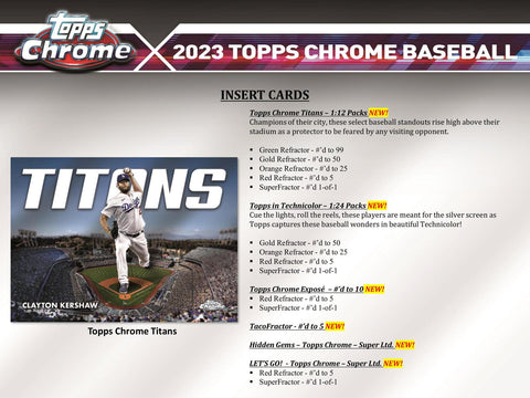 2023 Topps Chrome Baseball Hobby