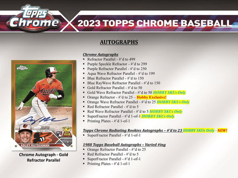 2023 Topps Chrome Baseball Hobby