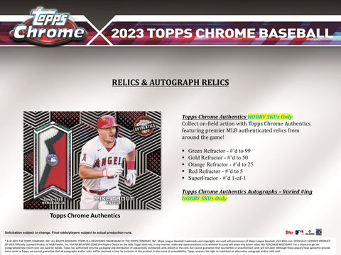 2023 Topps Chrome Baseball Hobby