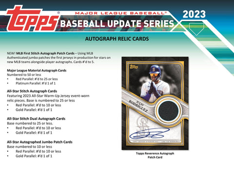 2023 Topps Update Series Baseball 7-Pack Blaster (Commemorative Relic Card!)