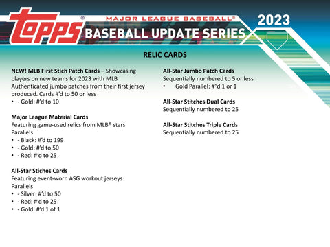 2023 Topps Update Series Baseball Hanger