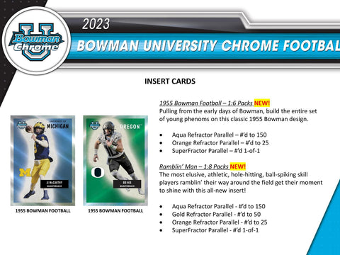 2023 Bowman University Chrome Football 7-Pack Blaster