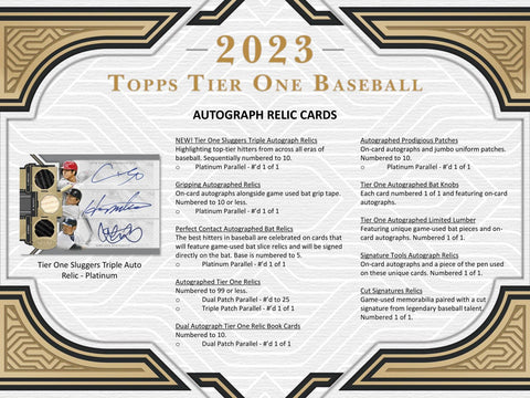 2023 Topps Tier One Baseball Hobby