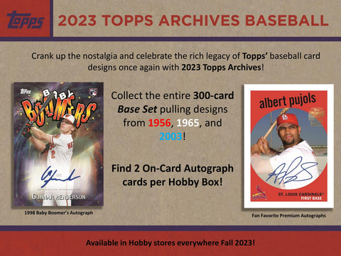 2023 Topps Archives Baseball Hobby