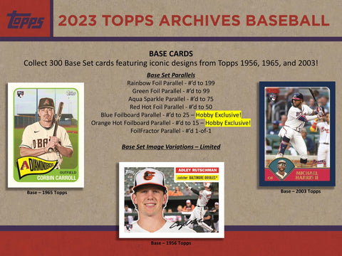 2023 Topps Archives Baseball Hobby Collector's Tin