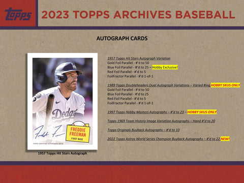 2023 Topps Archives Baseball Hobby Collector's Tin