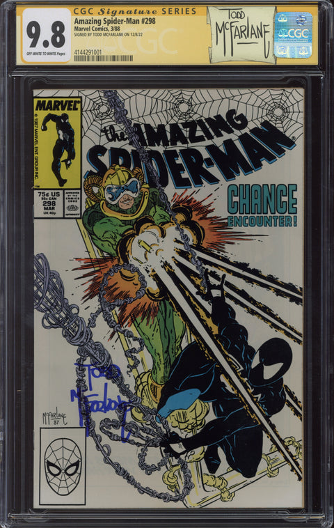 Amazing Spider-Man #298 CGC 9.8 (OW-W) Signed By Todd McFarlane *4144291001*