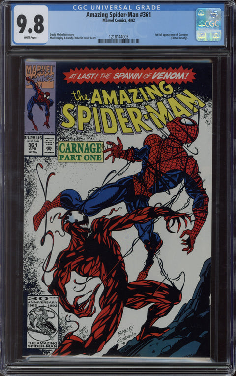 Amazing Spider-Man #361 CGC 9.8 (W) *1218144003*