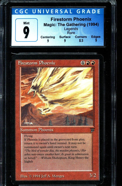 1994 Magic the Gathering Legends Firestorm Phoenix CGC 9