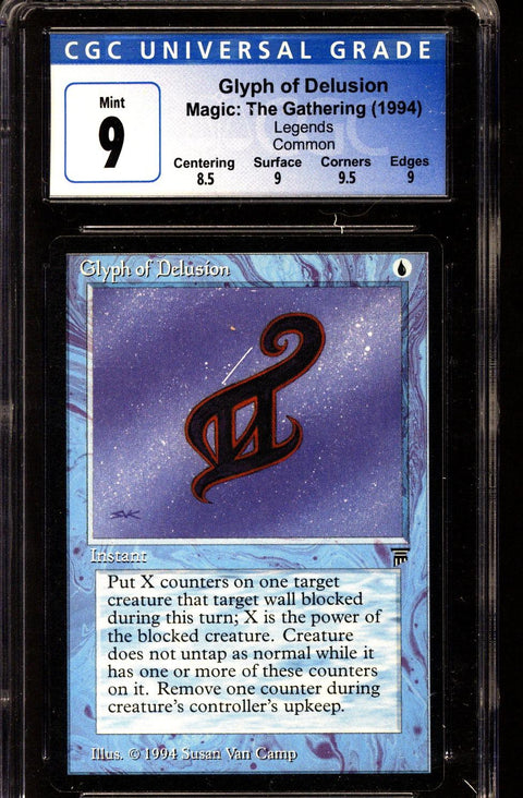 1994 Magic the Gathering Legends Glyph of Delusion CGC 9