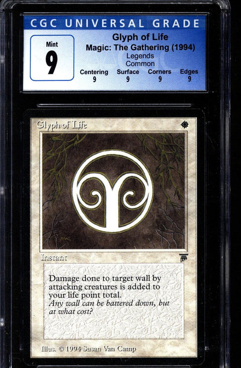 1994 Magic the Gathering Legends Glyph of Life CGC 9