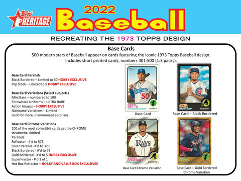 2022 Topps Heritage Baseball Hobby