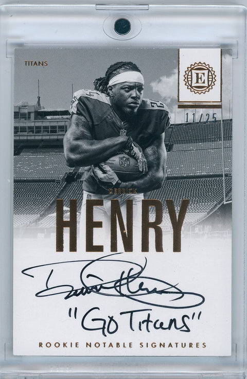 2016 Panini Encased #RNI-DH Derrick Henry 11/25 Auto on Card