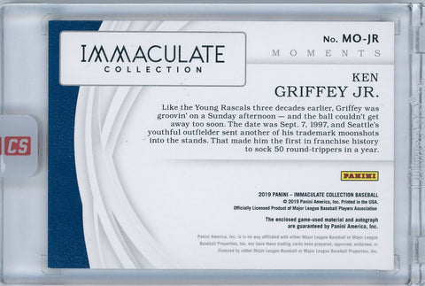 2019 Panini Immaculate Collection #MO-JR Ken Griffey Jr. 4/5 Patch Auto Card