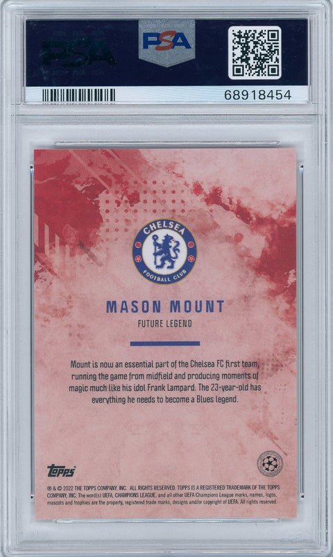 2021/22 Topps Soccer UCL Mason Mount Futere Legend 05/10 Red PSA 9