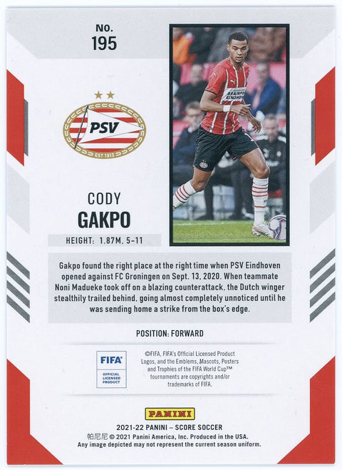 2021/22 Panini Soccer Score #195 Cody Gakpo 3/5