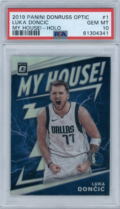 2019 Panini Basketball Donruss Optic #1 Luka Doncic My House Holo PSA 10