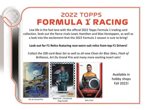 2022 Topps F1 Formula 1 Racing Hobby