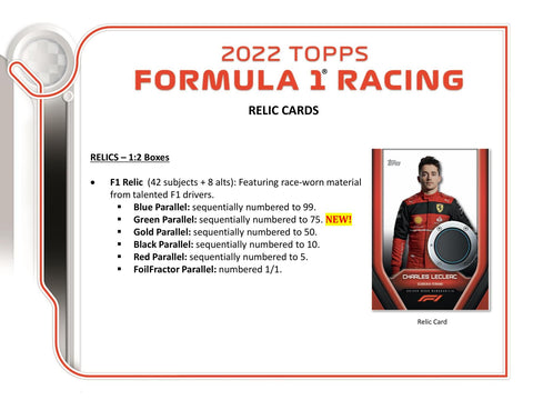 2022 Topps F1 Formula 1 Racing Hobby