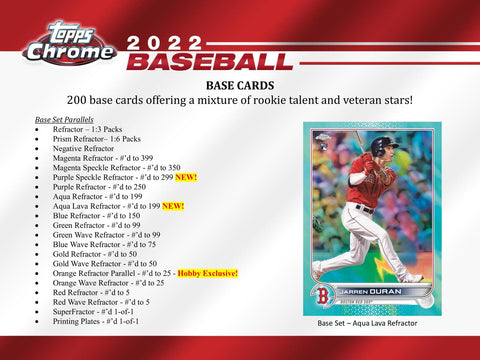 2022 Topps Chrome Baseball Hobby