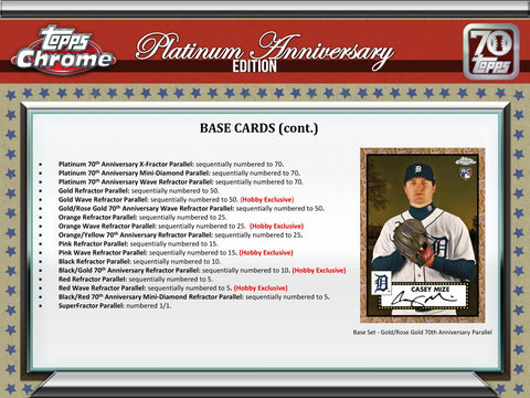 2021 Topps Chrome Platinum Anniversary Baseball Hobby