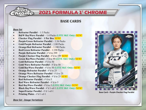 2021 Topps Chrome F1 Formula 1 Racing Hobby Lite